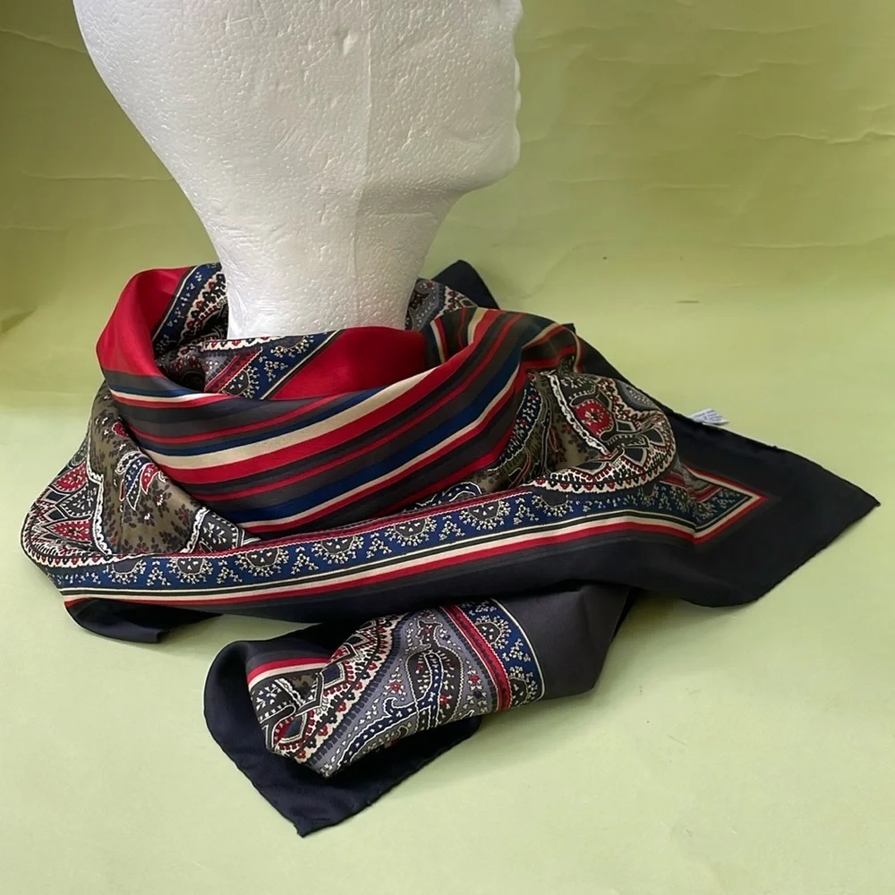 Vintage multicolored Talbots silk scarf